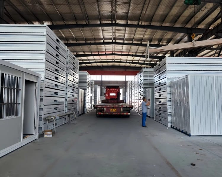 premium top folding container house factory view